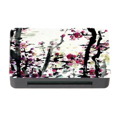 Pink Flower Ink Painting Art Memory Card Reader With Cf by BangZart