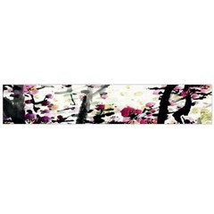 Pink Flower Ink Painting Art Flano Scarf (large) by BangZart