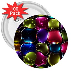 Stained Glass 3  Buttons (100 Pack)  by BangZart