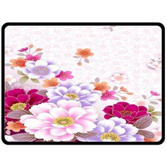 Sweet Flowers Fleece Blanket (large)  by BangZart