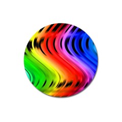 Colorful Vertical Lines Magnet 3  (round) by BangZart