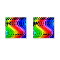 Colorful Vertical Lines Cufflinks (square) by BangZart