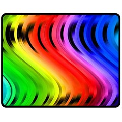 Colorful Vertical Lines Fleece Blanket (medium)  by BangZart