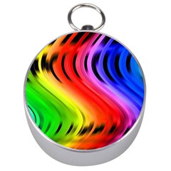 Colorful Vertical Lines Silver Compasses by BangZart