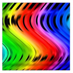 Colorful Vertical Lines Large Satin Scarf (square) by BangZart