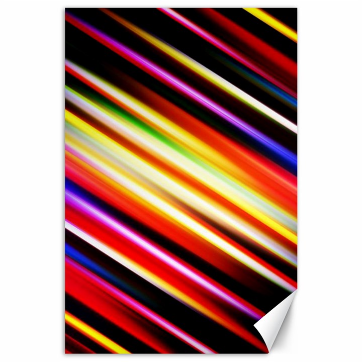 Funky Color Lines Canvas 24  x 36 