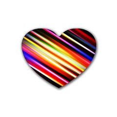 Funky Color Lines Heart Coaster (4 Pack)  by BangZart