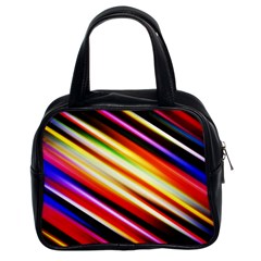 Funky Color Lines Classic Handbags (2 Sides) by BangZart