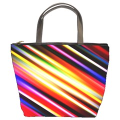 Funky Color Lines Bucket Bags by BangZart