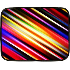 Funky Color Lines Double Sided Fleece Blanket (mini)  by BangZart