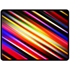 Funky Color Lines Fleece Blanket (large)  by BangZart