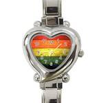 Five Wall Colour Heart Italian Charm Watch Front