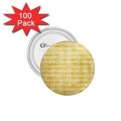 Spring Yellow Gingham 1 75  Buttons (100 Pack) 