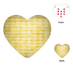 Spring Yellow Gingham Playing Cards (heart)  by BangZart