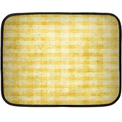 Spring Yellow Gingham Double Sided Fleece Blanket (mini)  by BangZart