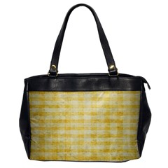 Spring Yellow Gingham Office Handbags by BangZart