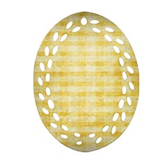 Spring Yellow Gingham Ornament (oval Filigree) by BangZart