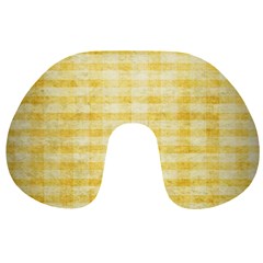 Spring Yellow Gingham Travel Neck Pillows by BangZart