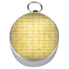 Spring Yellow Gingham Silver Compasses by BangZart