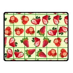 Strawberries Pattern Double Sided Fleece Blanket (Small) 