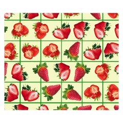 Strawberries Pattern Double Sided Flano Blanket (small)  by SuperPatterns