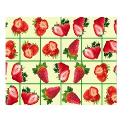 Strawberries Pattern Double Sided Flano Blanket (large)  by SuperPatterns