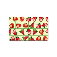 Strawberries Pattern Magnet (name Card) by SuperPatterns