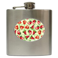 Strawberries Pattern Hip Flask (6 Oz) by SuperPatterns