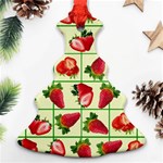 Strawberries Pattern Christmas Tree Ornament (Two Sides) Back