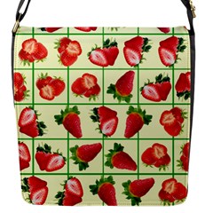 Strawberries Pattern Flap Messenger Bag (s)