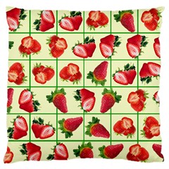 Strawberries Pattern Large Flano Cushion Case (one Side) by SuperPatterns