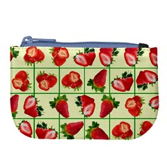 Strawberries Pattern Large Coin Purse by SuperPatterns