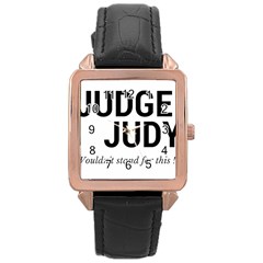 Judge Judy Wouldn t Stand For This! Rose Gold Leather Watch  by theycallmemimi