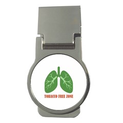 Tobacco Free Zone Money Clips (round)  by linceazul