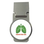 Tobacco Free Zone Money Clips (Round)  Front