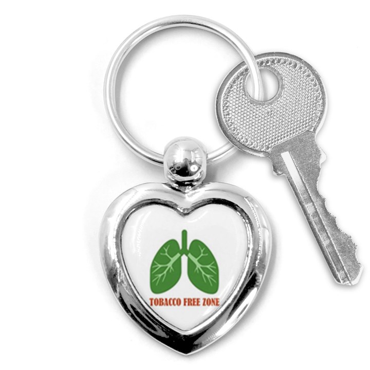 Tobacco Free Zone Key Chains (Heart) 