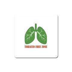 Tobacco Free Zone Square Magnet by linceazul