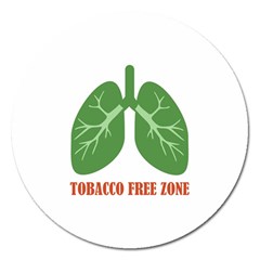 Tobacco Free Zone Magnet 5  (round) by linceazul