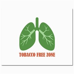 Tobacco Free Zone Mini Button Earrings by linceazul