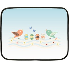 Cute Birds Double Sided Fleece Blanket (mini)  by linceazul