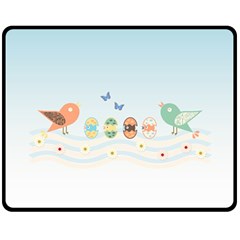 Cute Birds Fleece Blanket (medium)  by linceazul