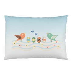 Cute Birds Pillow Case (two Sides) by linceazul