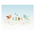 Cute Birds Double Sided Flano Blanket (Large)  80 x60  Blanket Front