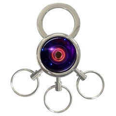 The Little Astronaut On A Tiny Fractal Planet 3-ring Key Chains by jayaprime