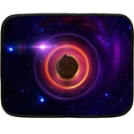 The Little Astronaut on a Tiny Fractal Planet Fleece Blanket (Mini) 35 x27  Blanket