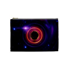 The Little Astronaut On A Tiny Fractal Planet Cosmetic Bag (medium)  by jayaprime