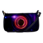 The Little Astronaut on a Tiny Fractal Planet Shoulder Clutch Bags Front