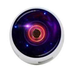 The Little Astronaut On A Tiny Fractal Planet 4-port Usb Hub (one Side) by jayaprime