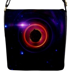 The Little Astronaut On A Tiny Fractal Planet Flap Messenger Bag (s) by jayaprime