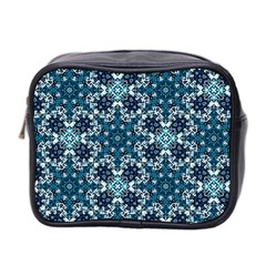 Boho Blue Fancy Tile Pattern Mini Toiletries Bag 2-side by KirstenStar